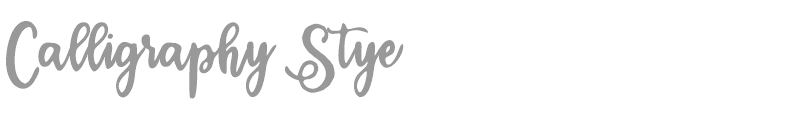 Calligraphy Stye